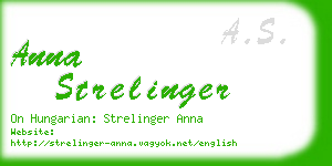 anna strelinger business card